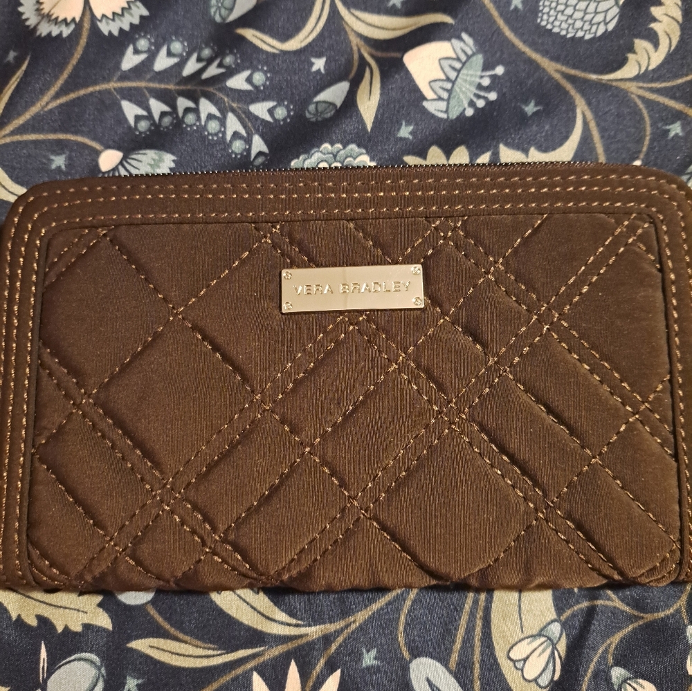 Vera Bradley Chocolate Quilted Wallet